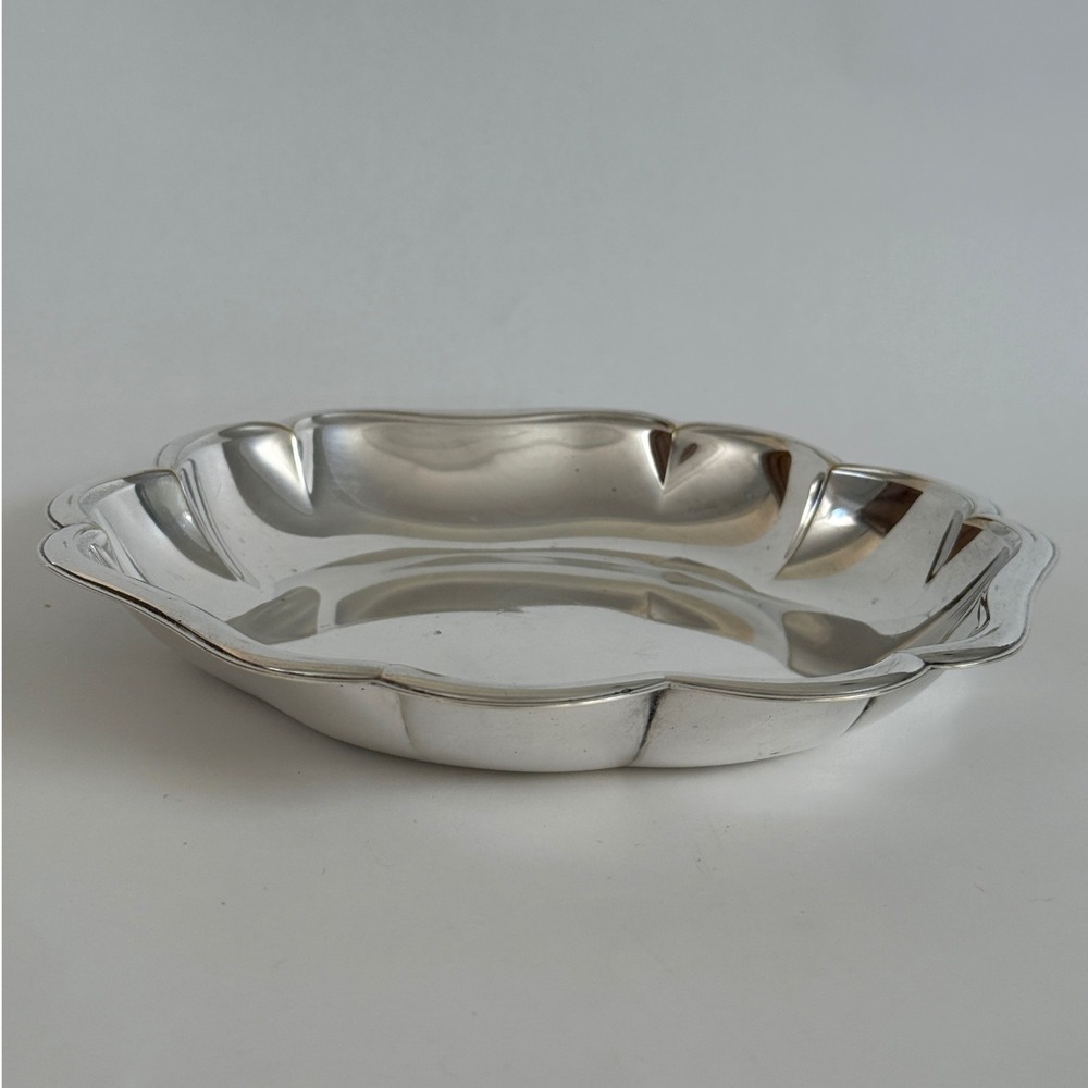 Vintage WMF Germany Silver Plate Scalloped Serving Bowl Dish 7.5"